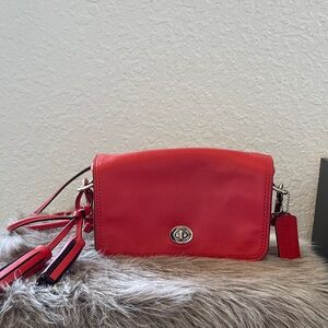 Coach Legacy Penny Crossbody Bag in Coral